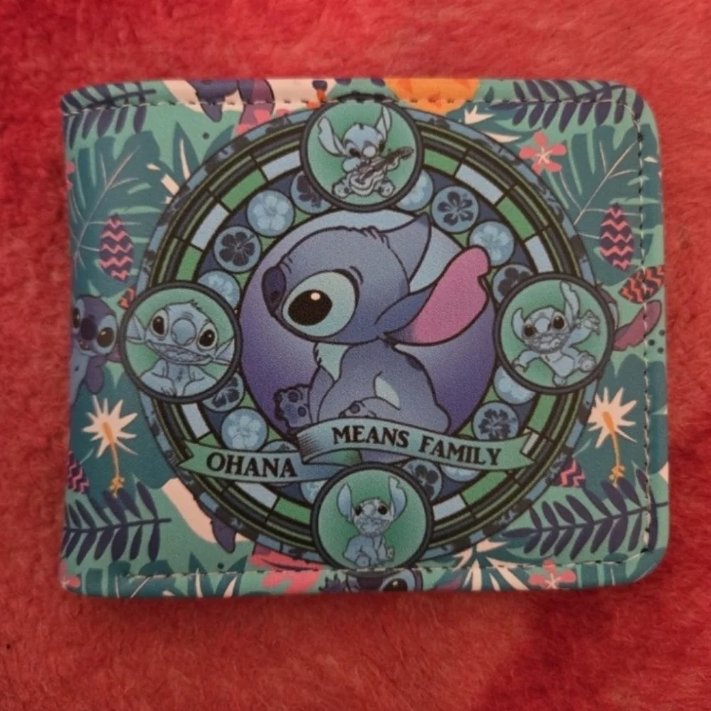 New lilo and stitch anime manga leather wallet